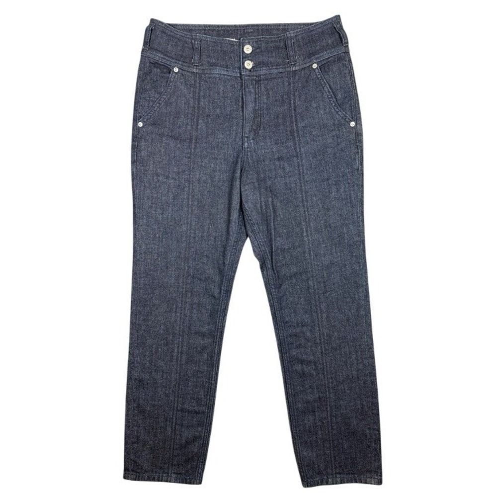 Anthropologie Pilcro and the Letterpress Dark Wash Seamed Denim Pants Size 30
